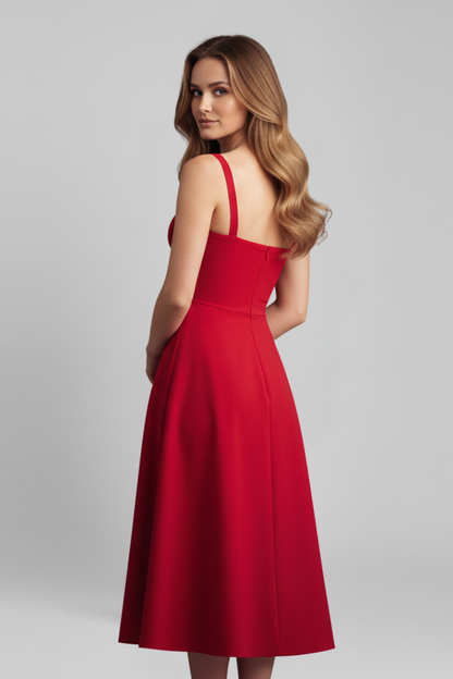 Women's Dress with Corset Bodice and Ruffled Skirt