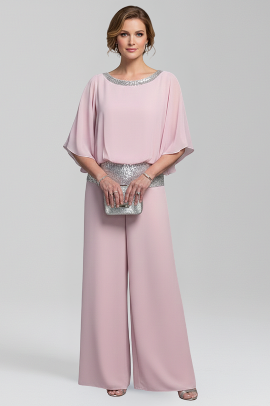 Women's Jumpsuit with Layered Top and Textured Surface