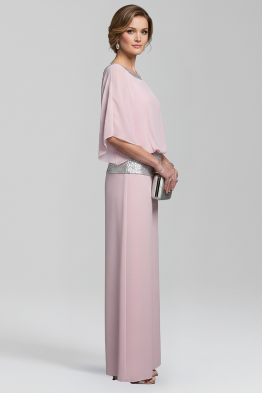 Women's Jumpsuit with Layered Top and Textured Surface