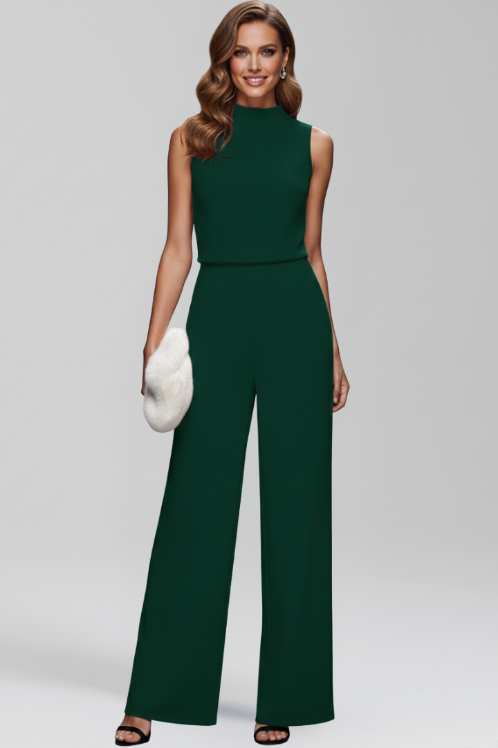 Women's Jumpsuit with One Shoulder and Wide Legs