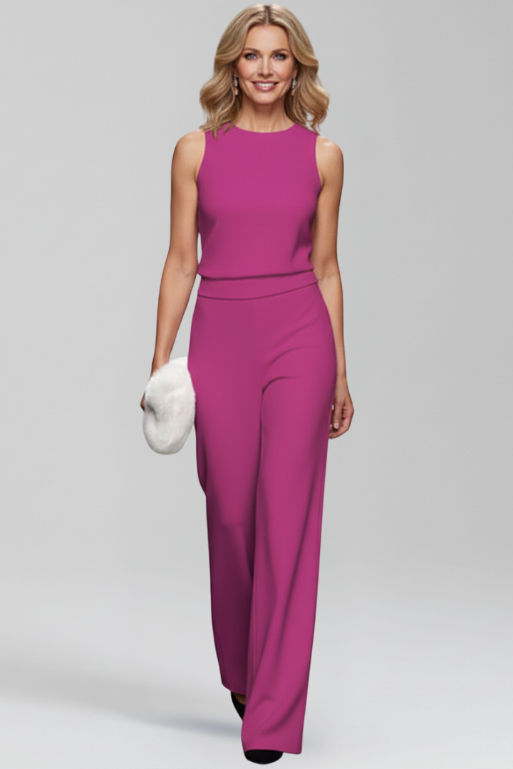 Women's Jumpsuit with One Shoulder and Wide Legs