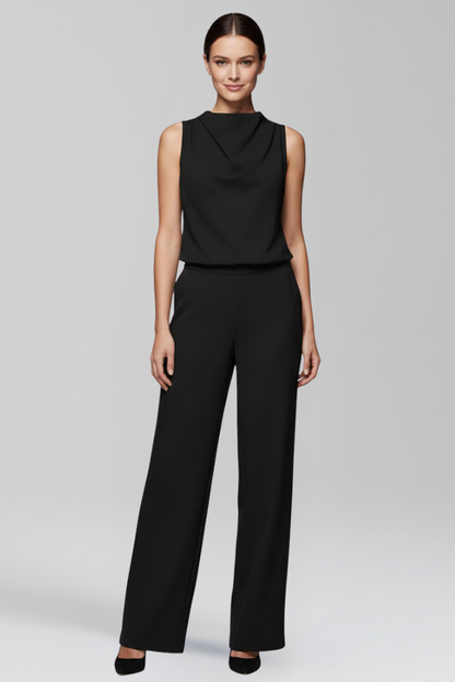 Women's Jumpsuit with One Shoulder and Wide Legs