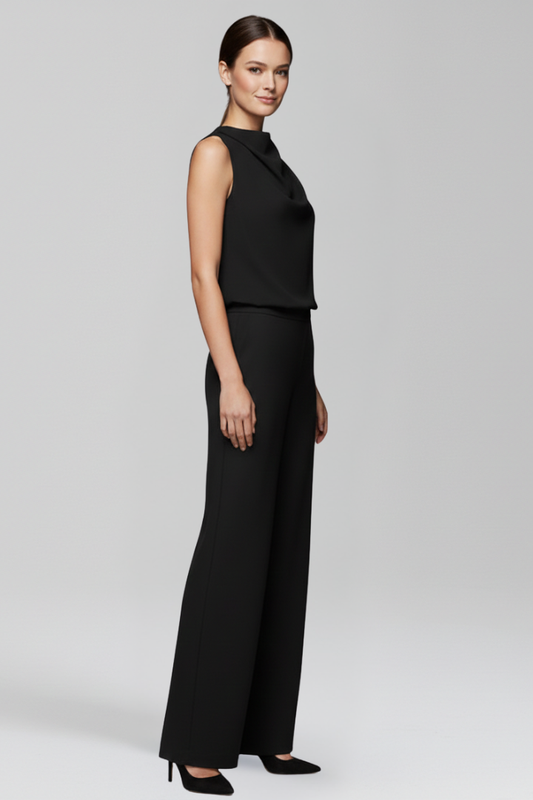 Women's Jumpsuit with One Shoulder and Wide Legs