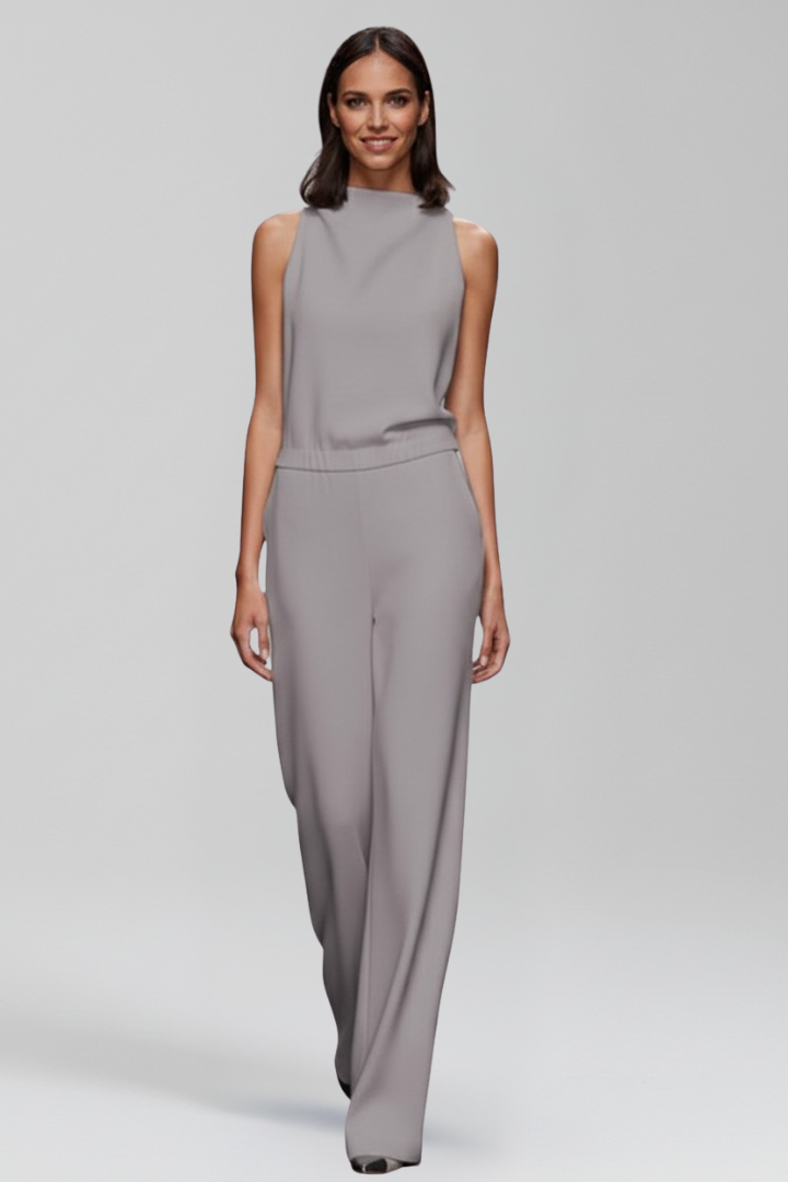 Women's Jumpsuit with One Shoulder and Wide Legs