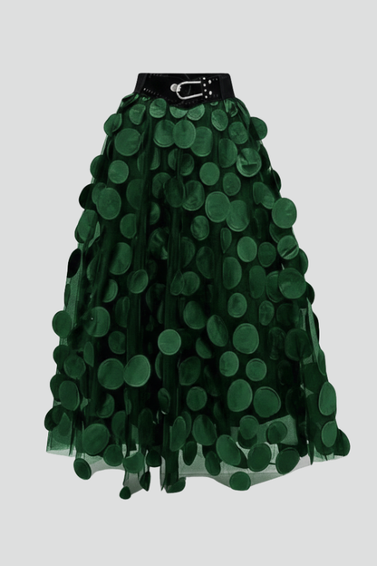 Women's Skirt with Elasticated Waistband and Layered Panels