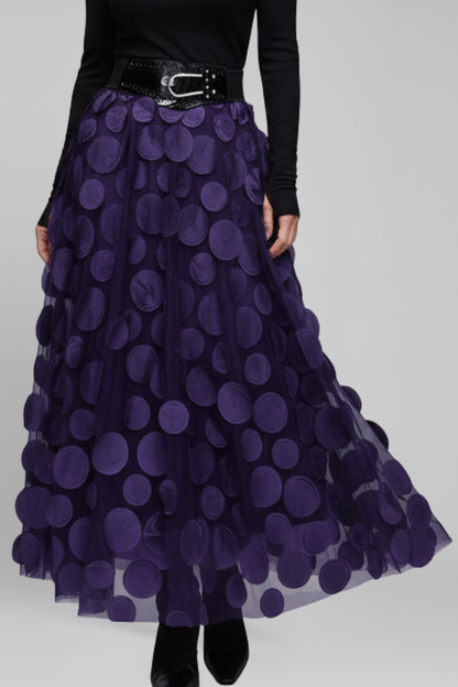 Women's Skirt with Elasticated Waistband and Layered Panels