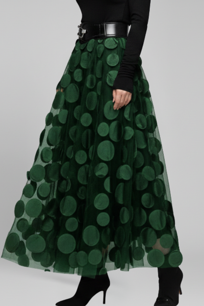 Women's Skirt with Elasticated Waistband and Layered Panels