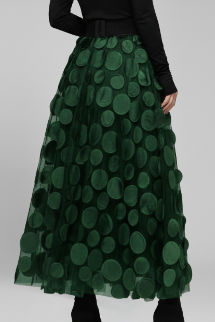 Women's Skirt with Elasticated Waistband and Layered Panels