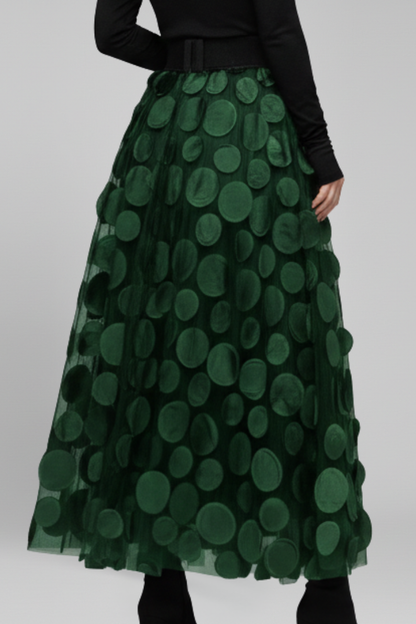 Women's Skirt with Elasticated Waistband and Layered Panels