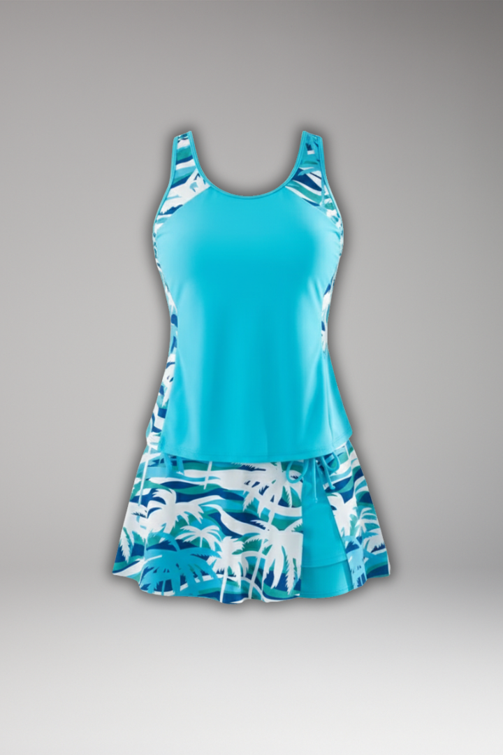 Women's Tankini Set with Racerback Top and Skirt