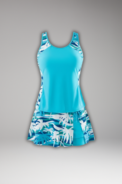 Women's Tankini Set with Racerback Top and Skirt
